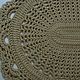  knitted oval cord rug with openwork border. Carpets. knitted handmade rugs (kovrik-makrame). My Livemaster. Фото №5