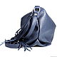 Crossbody bag, blue leather-bag with a shoulder strap. Crossbody bag. BagsByKaterinaKlestova (kklestova). My Livemaster. Фото №4