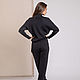 Black tracksuit with stand up collar. Tracksuits. SHAPAR - knitting clothes. My Livemaster. Фото №5