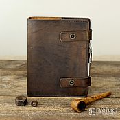 Notebook from genuine leather