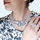 Колье -бусины в сетке в стиле Ольги Свибловой и Мурано. Колье. KSeniora jewelry. Ярмарка Мастеров.  Фото №4