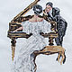 Картина "Пианистка" вышитая . Подарок , ручная работа, Картины, Магнитогорск,  Фото №1