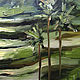 Bali rice fields Oil painting 30 x 40 cm palm trees. Pictures. Viktorianka. My Livemaster. Фото №6