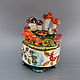 Porcelain casket with decor 'lesnaya polyana', Box, Moscow,  Фото №1