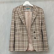 Одежда handmade. Livemaster - original item Long plaid jacket, wool. Handmade.