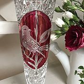 Винтаж handmade. Livemaster - original item Vase, crystal 