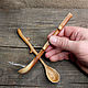 Деревянная ложка-веточка из древесины персика длинная. Ложки. IPWoodCrafts. Ярмарка Мастеров.  Фото №9