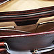 Men's briefcase bag, designer model made of genuine leather. Men\'s bag. SHOES&BAGS. My Livemaster. Фото №5