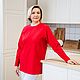 NATALINI Лонгслив из вискозного джерси малинового цвета, Лонгсливы, Новосибирск,  Фото №1