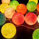 "Пастельная радуга", светящаяся гирлянда из хлопковых шаров. Потолочные и подвесные светильники. AooМ (электрические гирлянды). Интернет-магазин Ярмарка Мастеров.  Фото №2