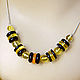 Amber. Necklace 'Stripe for stripe' amber silver plated, Necklace, Moscow,  Фото №1