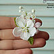 Ring Apple and Lily of the valley `Morning bride` (polymer clay)
