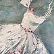 Картина балетное платье 80x60 «Anna Pavlova» белое с розами платье. Картины. NiravaArts. Ярмарка Мастеров.  Фото №4