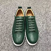 Обувь ручной работы handmade. Livemaster - original item Sneakers made of genuine crocodile leather, in green color.. Handmade.