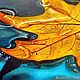 Картина Осенний лист желтый кленовый лист гиперреализм масло холст. Картины. Юлия Берсенева Цветные коты. Интернет-магазин Ярмарка Мастеров.  Фото №2