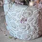 Цветы и флористика handmade. Livemaster - original item Concrete pot planters Roses for flowers Provence, Loft decor. Handmade.