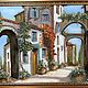 Italy.  ' Summer day' (based on Guido Borelli), Pictures, Moscow,  Фото №1
