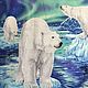 Белые медведи Печворк Панель для одеяла 90/110 см, Ткани, Зеленоград,  Фото №1