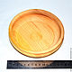 Wooden plate-saucer made of cedar wood. 16.0 cm.T8. Plates. ART OF SIBERIA. My Livemaster. Фото №4