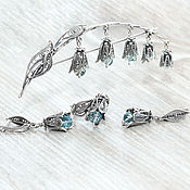 Украшения handmade. Livemaster - original item Topaz (Earrings, ring, pendant) (1153). Handmade.