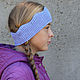 Knitted headband of Goluboj Crown for girls on autumn and spring, Bandage, Simferopol,  Фото №1