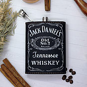 Сувениры и подарки ручной работы. Ярмарка Мастеров - ручная работа Jack Daniels leather flask. Handmade.