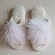 Women's sheepskin Slippers open white. Slippers. Warm gift. Online shopping on My Livemaster.  Фото №2