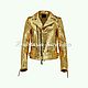 Jacket from natural Python skin ' Yellow Gold ', Outerwear Jackets, Barnaul,  Фото №1