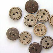 Материалы для творчества handmade. Livemaster - original item Buttons: coconut 15 mm. Handmade.