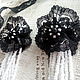 Earrings-brushes made of lace and beads with agate black and white, choice. Tassel earrings. Diamant of Happiness. Online shopping on My Livemaster.  Фото №2