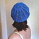 Берет вязаный Василек. Береты. Ирина Кислицына (crochet-irina). Ярмарка Мастеров.  Фото №4