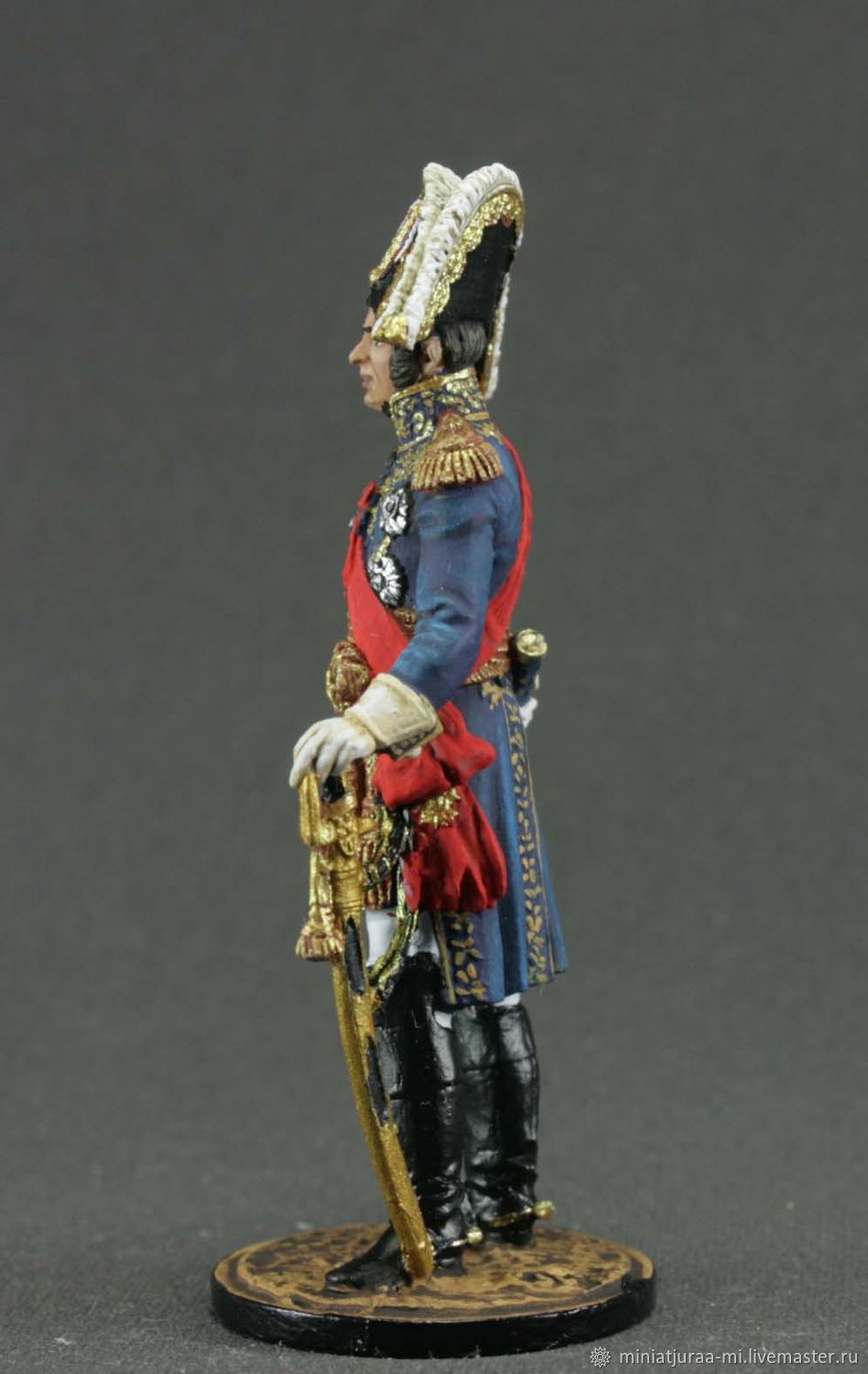 54 mm Native American with a gun figure Tin soldier 