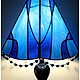 Stained glass Lamp with Agate. Table lamps. Glass Flowers. My Livemaster. Фото №6