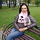 Меховой шарф из меха кролика Рекс розового цвета, Шарфы, Москва,  Фото №1