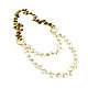Collar de perlas, collar de oro, delicado collar de perlas, Necklace, Moscow,  Фото №1