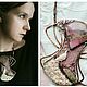 Кулон "Pavo Alba", павлин вышивка. Кулон. Julia Chernopazova Art. Интернет-магазин Ярмарка Мастеров.  Фото №2