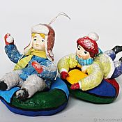 Подарки к праздникам handmade. Livemaster - original item Boys on cheesecakes-cotton Christmas toy. Handmade.