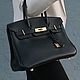 Сумка женская в стиле Birkin 30 черная, Классическая сумка, Сергиев Посад,  Фото №1