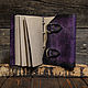 Блокнот фиолетового цвета из состаренной кожи. Блокноты. Creative Leather Workshop. Ярмарка Мастеров.  Фото №4