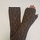 Long knitted fingerless gloves Isabelle, 240. Mitts. HOBBIMANIYA. My Livemaster. Фото №4