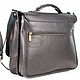 Leather briefcase 'Sorbonne' black. Brief case. Russian leather Guild. Online shopping on My Livemaster.  Фото №2