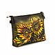 Sunflowers Clutch Bag'. Clutches. Pelle Volare. My Livemaster. Фото №4