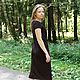 Заказать Платье миди с секретом для кормления из трикотажа ШОКОЛАД. GMouse_clothes. Ярмарка Мастеров. . Платья Фото №3