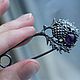 Thistle brooch with amethyst, Brooches, Moscow,  Фото №1