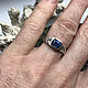 Ring with warm Blue Sapphire 2,34 ct in 925 sterling silver handmade. Rings. Bauroom - vedic jewelry & gemstones (bauroom). My Livemaster. Фото №6
