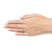 Украшения handmade. Livemaster - original item Pearl ring, Thin gold pearl ring gift. Handmade.