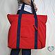 Zipper Shopper bag made of waterproof fabric. Shopper. Denimhandmade.Olga. My Livemaster. Фото №6