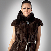 Одежда handmade. Livemaster - original item The vest is made of Mink Fur with Embroidery. Handmade.
