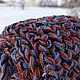 Snood male female'Rock and Roll' (blue-terracotta. Snudy1. IRINA GRUDKINA Handmade Knitwear. My Livemaster. Фото №5