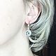 Серьги-подвески с аквамаринами кабошон. Серьги классические. Sparkle. Интернет-магазин Ярмарка Мастеров.  Фото №2